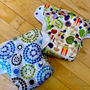 2 Blueberry Simplex Cloth diapers (AIO)